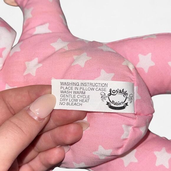 Vintage Rare 1990s Mattel "Lovable Babies"doll in Pink and White Stars - Picture 6 of 6